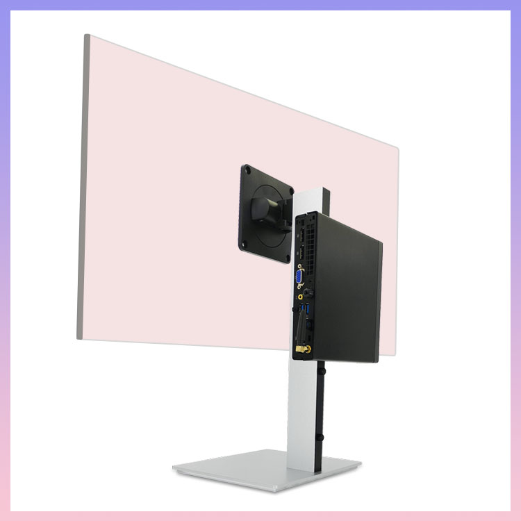 Mini PC Rack Mount Monitor Stand Sliver XY-2728B