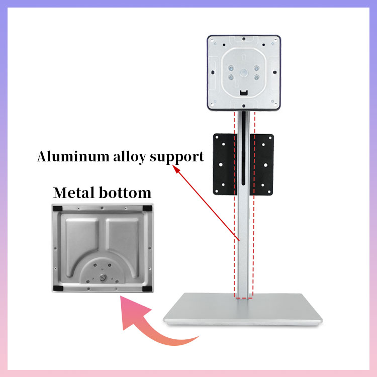 Mini PC Rack Mount Monitor Stand Sliver XY-2728B