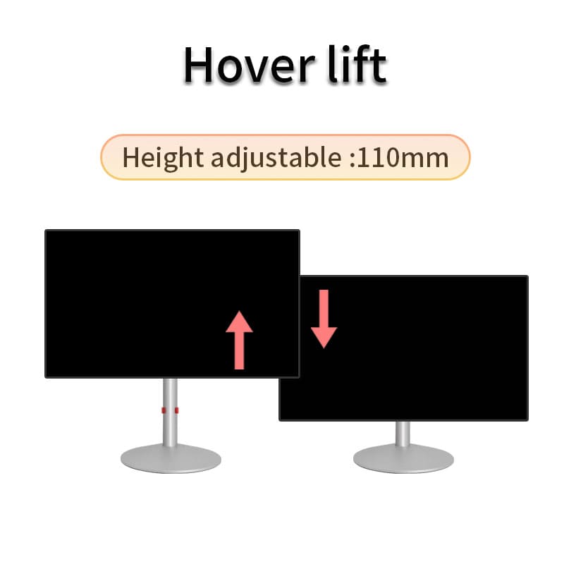 Silver Round-base Monitor Stand XY-2458