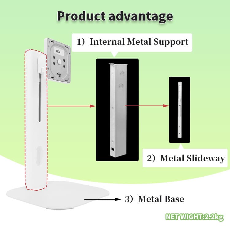 Metal Base White Monitor Stand XY-2999pro