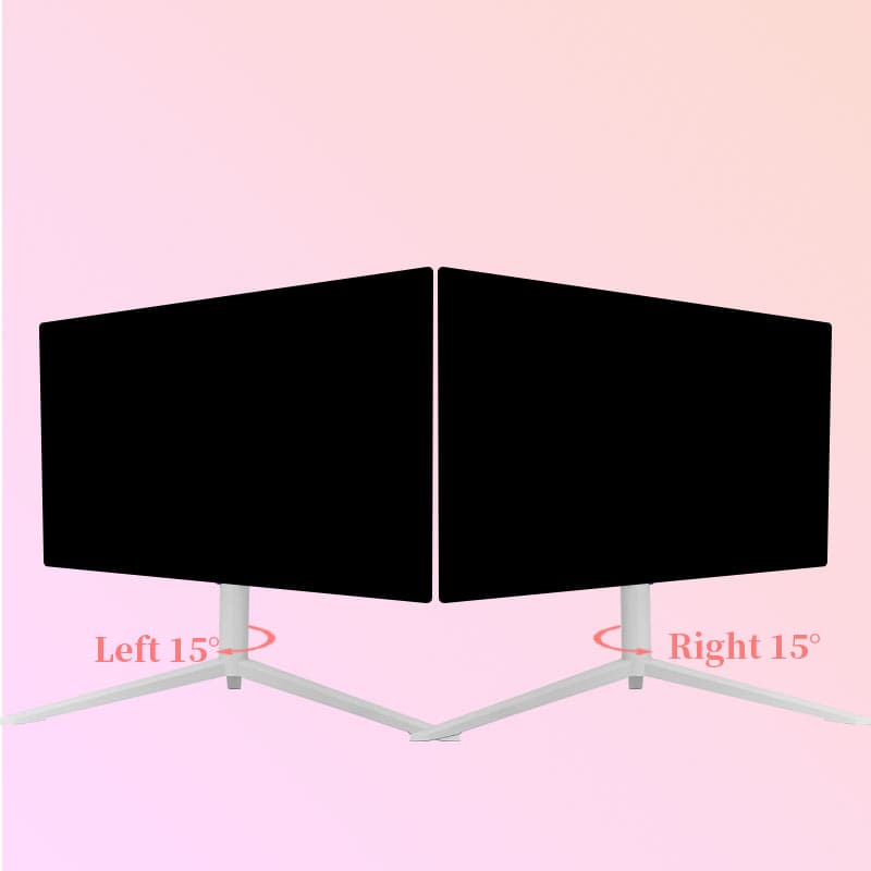 White Aluminum V-base Monitor Stand XY-2459-W