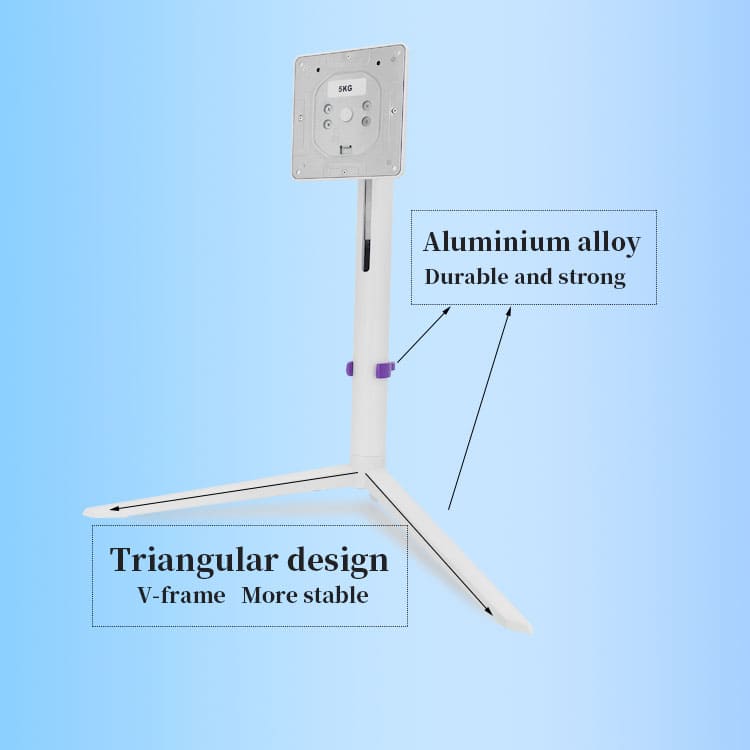 White Aluminum V-base Monitor Stand XY-2459-W